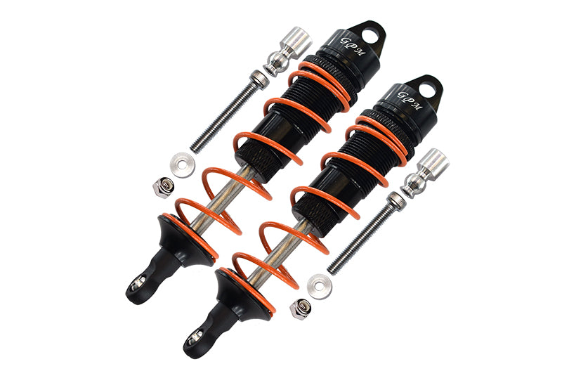 Arrma Senton 6S BLX (AR102654) & Typhon 6S BLX (AR106013) Aluminum Rear Adjustable Dampers 110mm - 1Pr Set Black