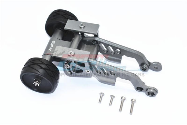 Arrma TALION / TYPHON Aluminum Rear Adjustable Wheelie - 1 Set Gray Silver
