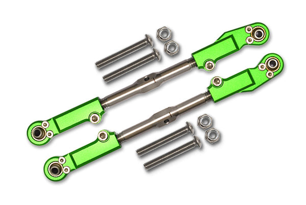 Arrma Talion 6S BLX (ARA106048) Aluminum + Stainless Steel Rear Upper Arm Tie Rod - 10Pc Set Green