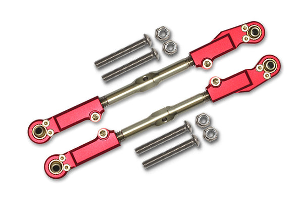 Arrma Talion 6S BLX (ARA106048) Aluminum + Stainless Steel Rear Upper Arm Tie Rod - 10Pc Set Red