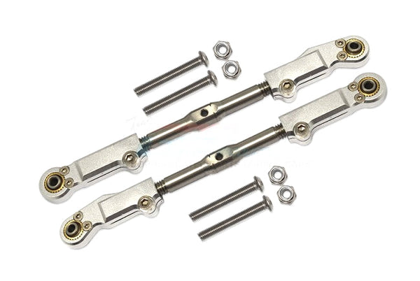 Arrma Talion 6S BLX (ARA106048) Aluminum + Stainless Steel Rear Upper Arm Tie Rod - 10Pc Set Silver