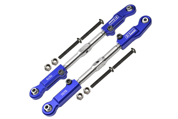 Aluminum 7075-T6 + Stainless Steel Rear Camber Links For Arrma 1/8 4WD ELECTRIC TALION 6S BLX ARA106048 Upgrades - Blue