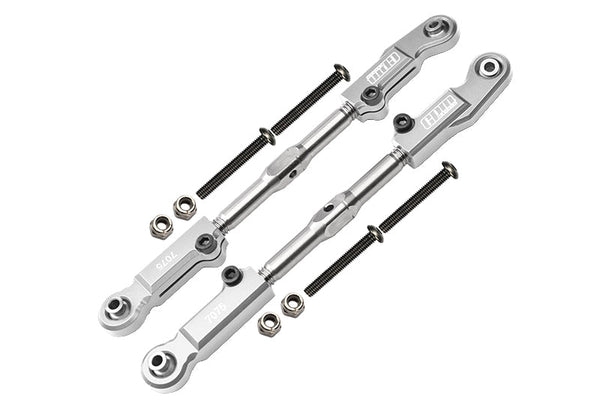 Aluminum 7075-T6 + Stainless Steel Rear Camber Links For Arrma 1/8 4WD ELECTRIC TALION 6S BLX ARA106048 Upgrades - Silver
