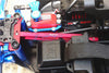Arrma Talion 6S BLX (ARA106048) Aluminum Center Brace Bar + Chassis Brace - 3Pc Set Red