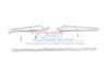 Arrma Talion 6S BLX (ARA106048) Aluminum Center Brace Bar + Chassis Brace - 3Pc Set Silver