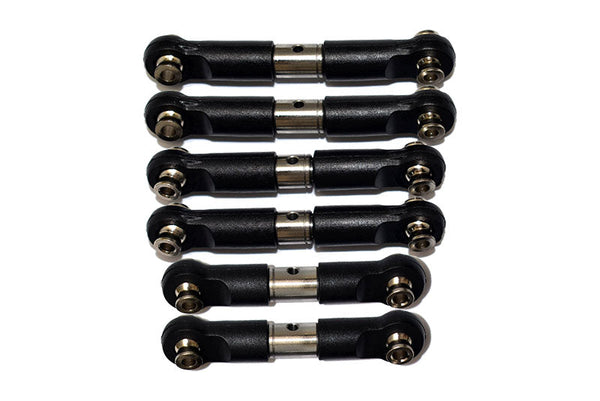 Arrma 1/8 VENDETTA 4X4 3S BLX Speed Bash Racer Stainless Steel Adjustable Tie Rods  - 6Pc Set