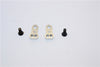Tamiya MF01X Aluminum Front Knuckle Steering Mount - 1Pr Set Silver