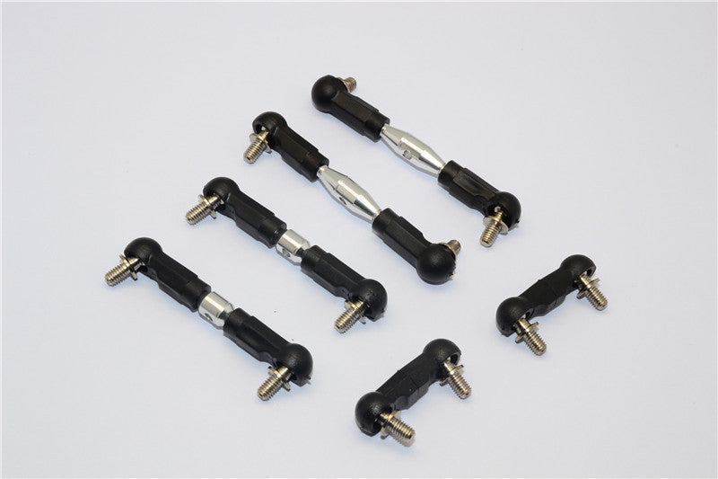 Tamiya MF01X Aluminum Completed Tie Rod - 6Pcs Set Silver