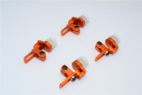 Tamiya MF01X Aluminum Front+Rear Magnet Body Mount - 1 Set Orange
