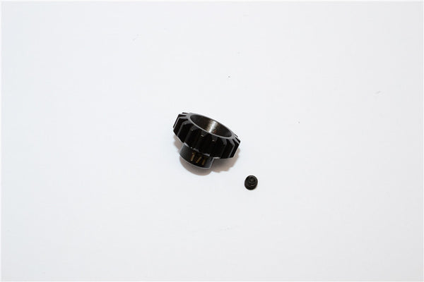 Steel Motor Gear 32 Pitch 17T (3.17mm Hole) For 05/540/360 Motor - 1Pc Set Black
