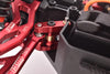 Aluminum 7075 Steering Set For Arrma 1/18 GRANITE GROM MEGA 380 Brushed 4X4 Monster Truck ARA2102 Upgrade Parts - Red