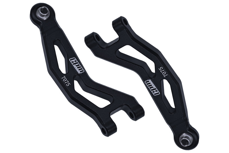 Aluminum 7075 Front Upper Suspension Arms For Arrma 1/18 GRANITE GROM MEGA 380 Brushed 4X4 Monster Truck ARA2102 - Black