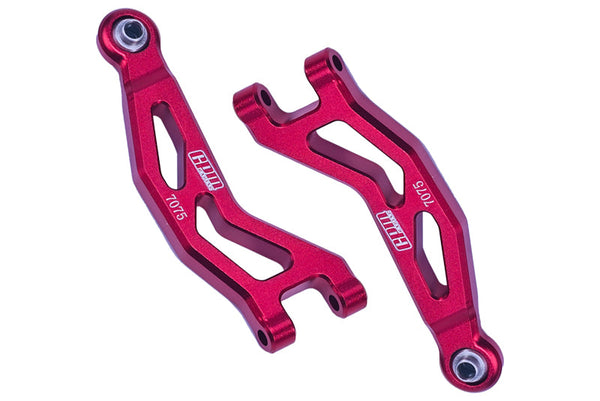 Aluminum 7075 Front Upper Suspension Arms For Arrma 1/18 GRANITE GROM MEGA 380 Brushed 4X4 Monster Truck ARA2102 - Red