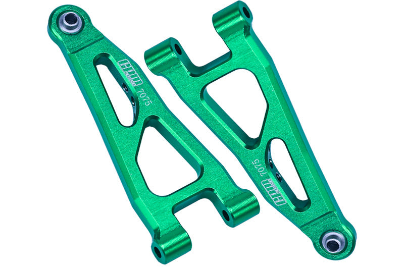 Aluminum 7075 Front Lower Suspension Arms For Arrma 1/18 GRANITE GROM MEGA 380 Brushed 4X4 Monster Truck ARA2102 - Green