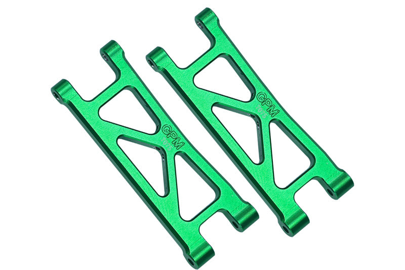 Aluminum 7075 Rear Lower Suspension Arms For Arrma 1/18 GRANITE GROM MEGA 380 Brushed 4X4 Monster Truck ARA2102 - Green