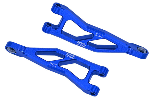 Aluminum 7075 Rear Upper Suspension Arms For Arrma 1/18 GRANITE GROM MEGA 380 Brushed 4X4 Monster Truck ARA2102 - Blue