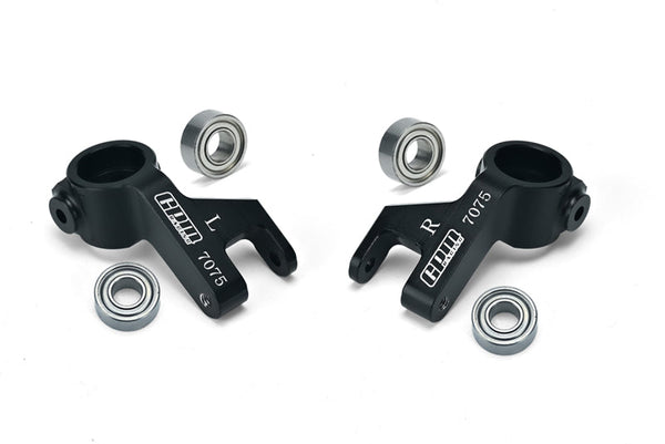 Aluminum 7075 Front Steering Block (Larger Inner Bearings) For Arrma 1/10 GORGON 4X2 Mega 550 Brushed Monster Truck-ARA3230 Upgrades - Black