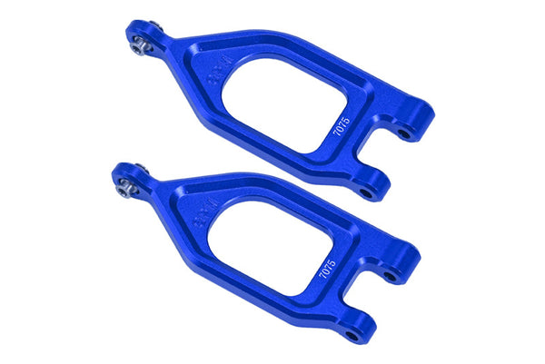 Aluminum 7075 Front Upper Suspension Arms For Arrma 1/10 GORGON 4X2 Mega 550 Brushed Monster Truck-ARA3230 - Blue