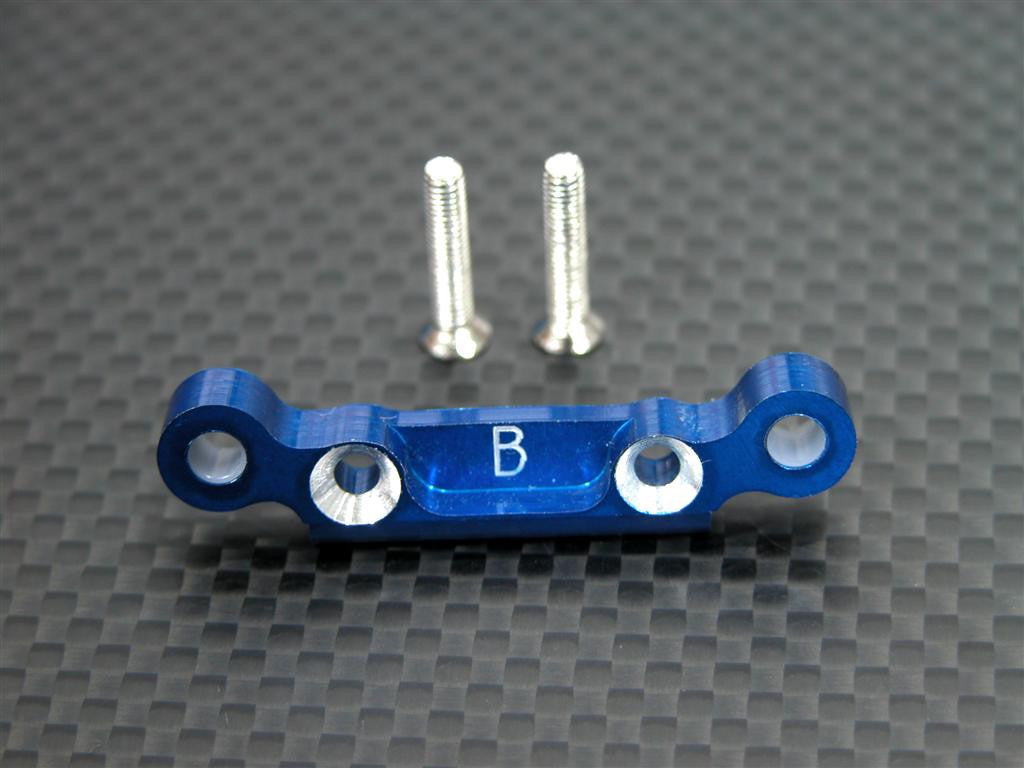 Kyosho Mini Inferno Aluminum Rear Arm Bulk (2 Deg) For Rear Gear Box With Screws - 1Pc Set Blue