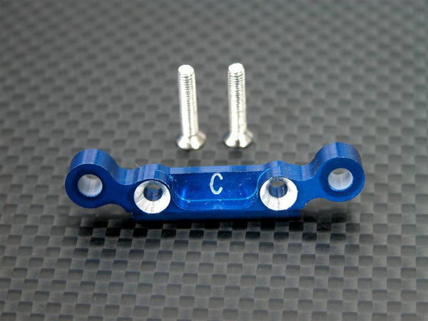 Kyosho Mini Inferno Aluminum Rear Arm Bulk (3 Deg) For Rear Gear Box With Screws - 1Pc Set Blue