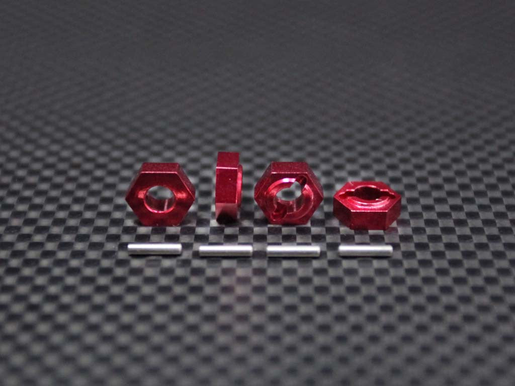 Kyosho Mini Inferno Aluminum Drive Adaptor With Pins - 4 Pcs Set Red
