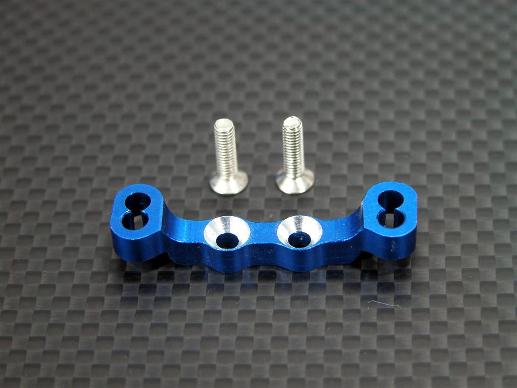 Kyosho Mini Inferno Aluminum Rear Upper Arm Bulk For Front Gear Box With Screws - 1Pc Set Blue