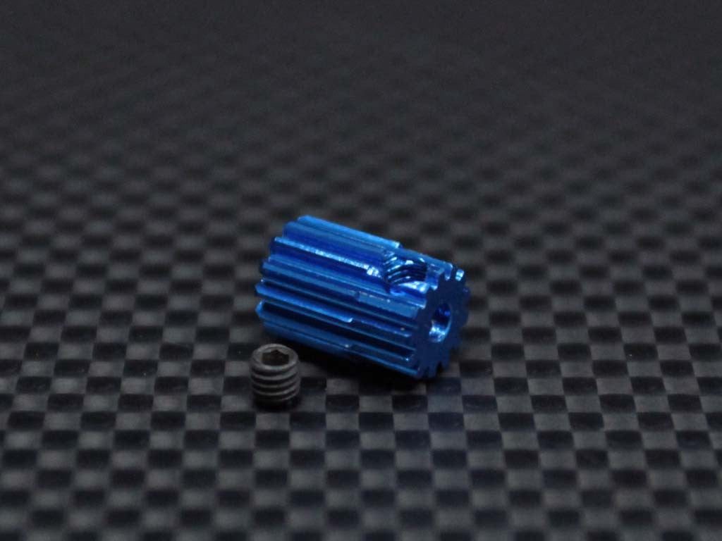 Kyosho Mini Inferno Aluminum Motor Gear (13T) - 1Pc Set Blue