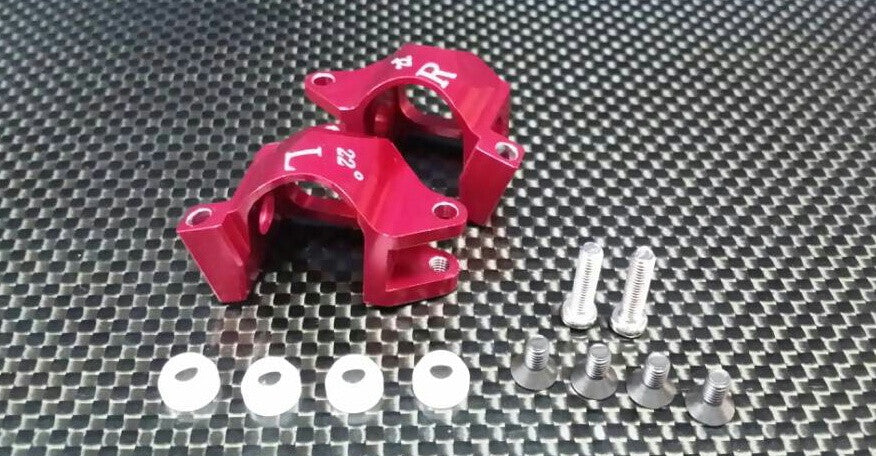 Kyosho Mini Inferno Aluminum Front C-Hub (22 Deg) - 1Pr Red