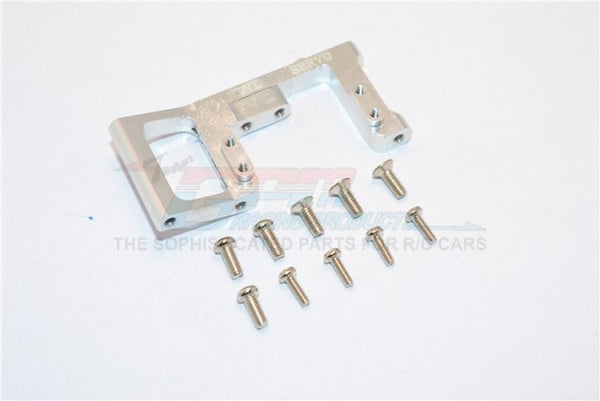 Kyosho Mini Inferno Aluminum Servo Mount With Screws (For Mini Servo) - 1Pc Set Silver