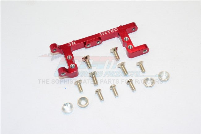 Kyosho Mini Inferno Aluminum Servo Mount With Screws & Shims (For Hitec, Jr Servo) - 1Pc Set Red