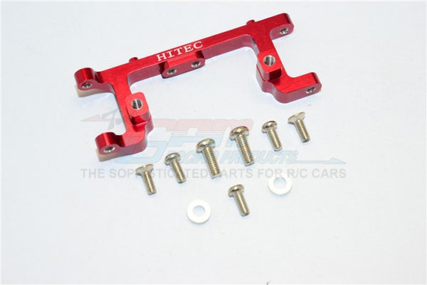 Kyosho Mini Inferno Aluminum Servo Mount With Screws & Shims (For Hitec Servo) - 1Pc Set Red