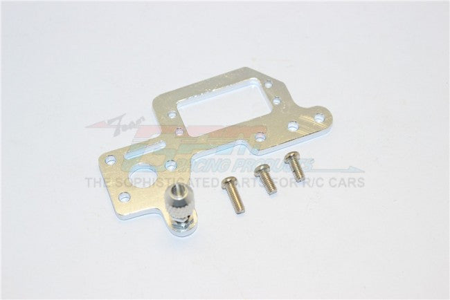 Kyosho Mini Inferno Aluminum Servo Mount Cover With Screws - 1Pc Set Silver