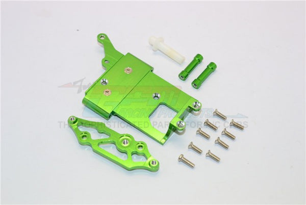 Kyosho Mini Inferno Aluminum Receiver Bottom Mount With Screws & Aluminum+Delrin Posts - 2Pcs Set Green