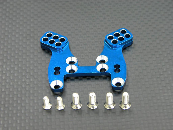 Kyosho Mini Inferno Aluminum Front Damper Tower With Screws - 1Pc Set Blue