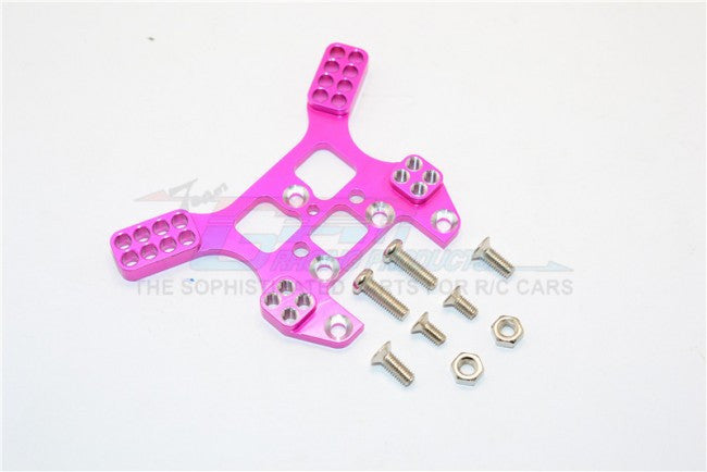 Kyosho Mini Inferno Aluminum Rear Damper Tower With Screws - 1Pc Set Pink