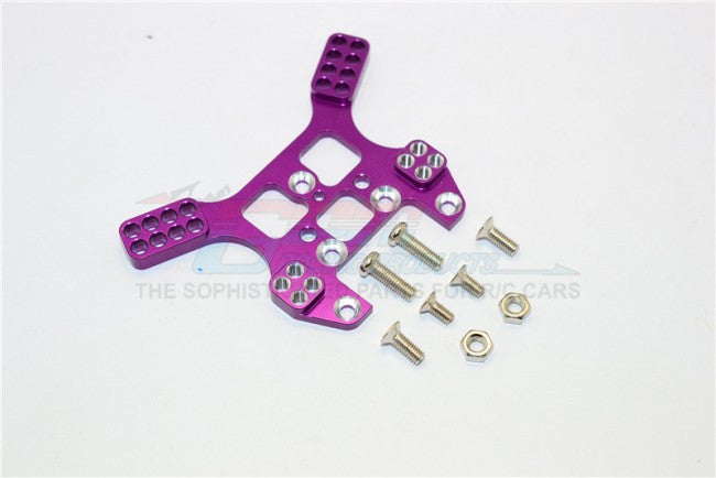 Kyosho Mini Inferno Aluminum Rear Damper Tower With Screws - 1Pc Set Purple