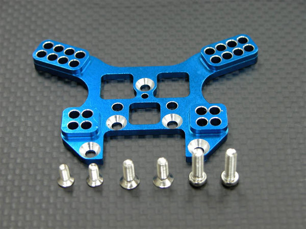 Kyosho Mini Inferno Aluminum Rear Damper Tower With Screws - 1Pc Set Blue