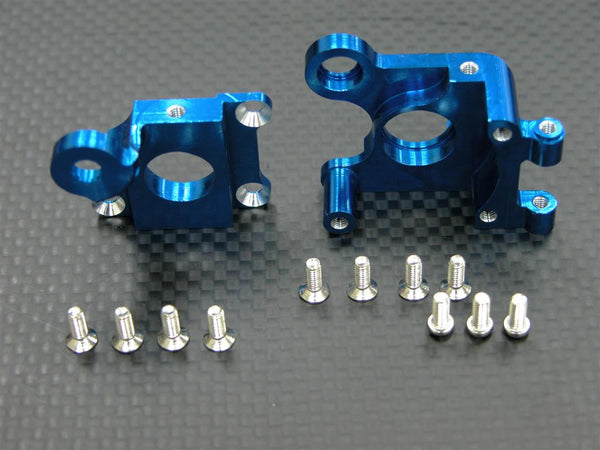 Kyosho Mini Inferno Aluminum Center Gear Box With Screws - 2 Pcs Set Blue