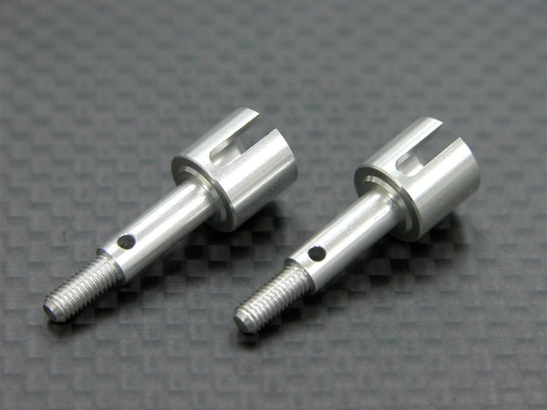 Kyosho Mini Inferno Aluminum Front/Rear Wheel Shaft - 1Pr Silver