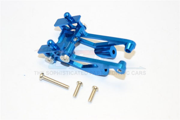Kyosho Mini Inferno Aluminum Rear Wing Mount With Screws - 5Pcs Set Blue
