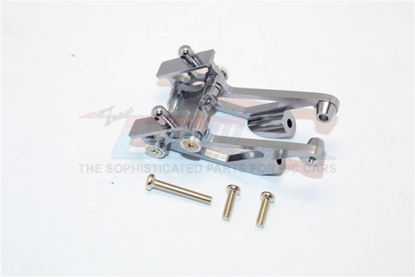 Kyosho Mini Inferno Aluminum Rear Wing Mount With Screws - 5Pcs Set Gray Silver