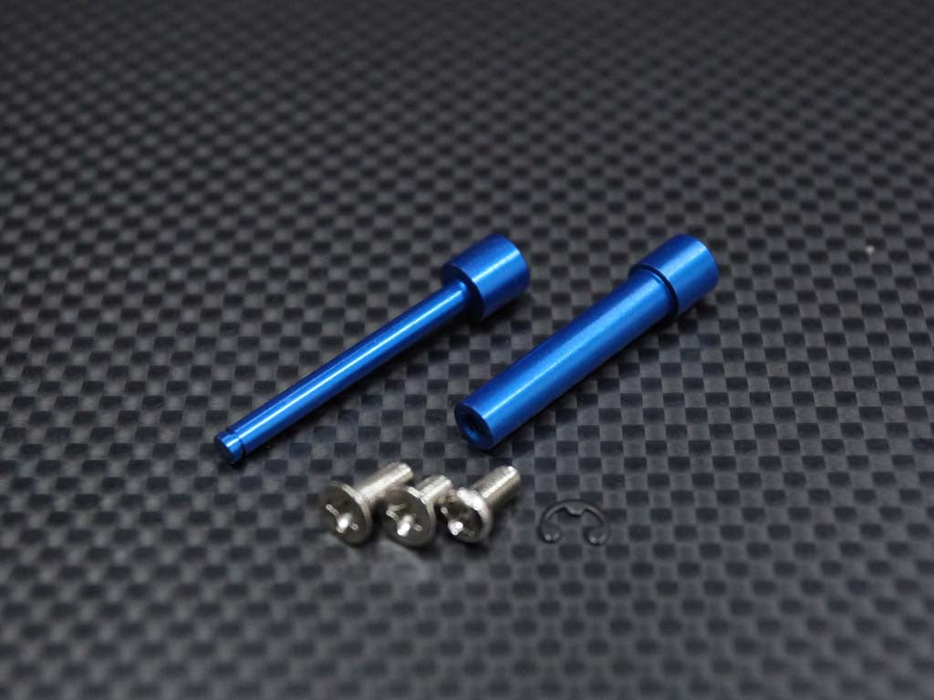Kyosho Mini Inferno Aluminum Steering Posts With Screws - 1Pr Set Blue