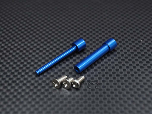 Kyosho Mini Inferno Aluminum Steering Posts With Screws - 1Pr Set Blue