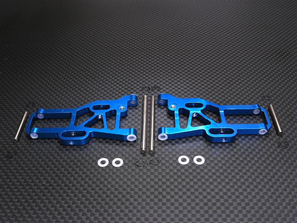 Kyosho Mini Inferno Aluminum Front Lower Arm With E-Clips & Pins & Delrin Collars - 1Pr Set Blue