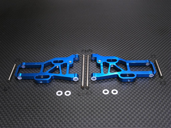 Kyosho Mini Inferno Aluminum Front Lower Arm With E-Clips & Pins & Delrin Collars - 1Pr Set Blue