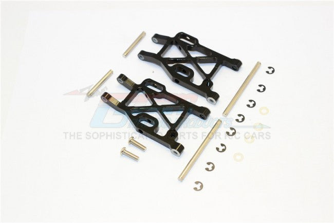 Kyosho Mini Inferno Aluminum Rear Lower Arm With E-Clips & Pins & Delrin Collars - 1Pr Set Black