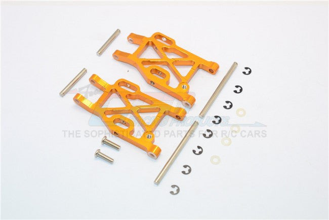 Kyosho Mini Inferno Aluminum Rear Lower Arm With E-Clips & Pins & Delrin Collars - 1Pr Set Gold