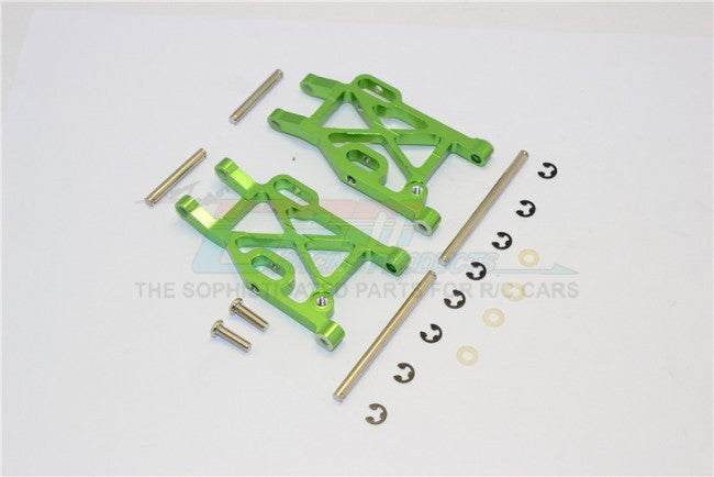 Kyosho Mini Inferno Aluminum Rear Lower Arm With E-Clips & Pins & Delrin Collars - 1Pr Set Green