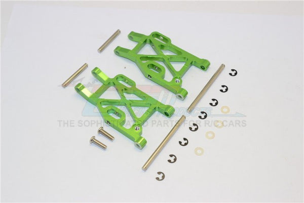 Kyosho Mini Inferno Aluminum Rear Lower Arm With E-Clips & Pins & Delrin Collars - 1Pr Set Green