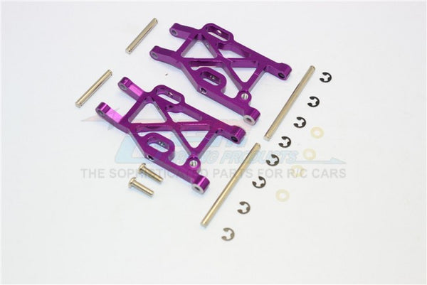Kyosho Mini Inferno Aluminum Rear Lower Arm With E-Clips & Pins & Delrin Collars - 1Pr Set Purple